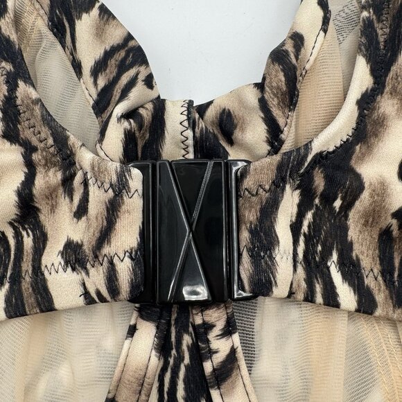 Elomi Fierce Bikini Top Size 36K (US) Black Animal Print Underwire Swim Bra 7203 - Picture 4 of 11